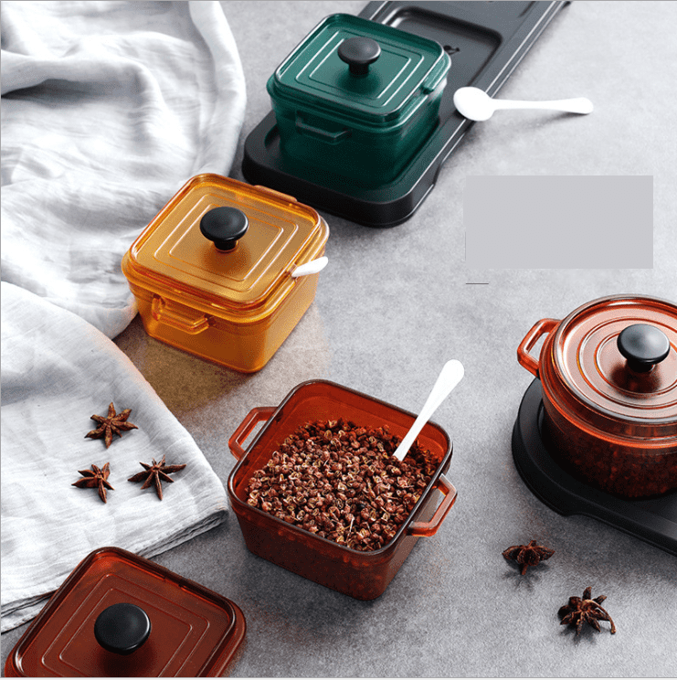 Set of 3 Decorative Condiment Container.